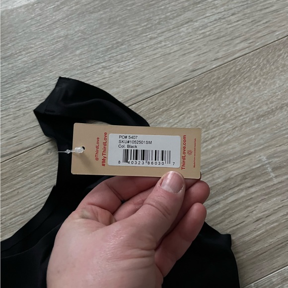 NWT ThirdLove Women’s Smoothing Scoop Wireless Bra Black - Size Small - Picture 4 of 6